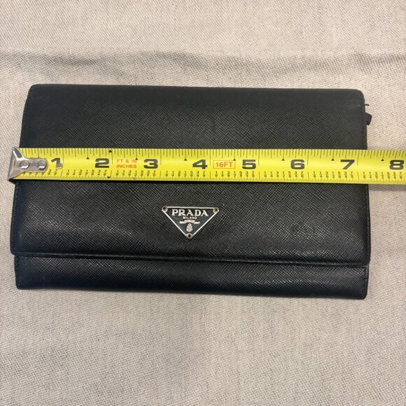 Prada Saffiano Leather Wallet - Black - Picture 12 of 13